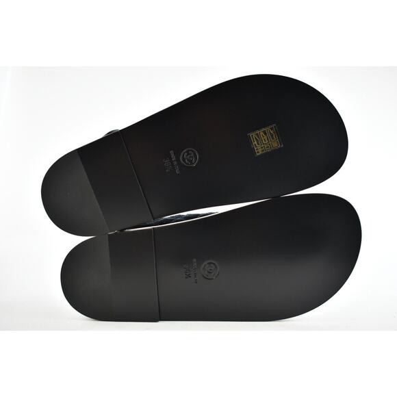 Chanel 21A Blue Velvet Denim CC Logo Mule Slide Strap Flat Teva Dad Sandal 36.5 - Picture 12 of 12